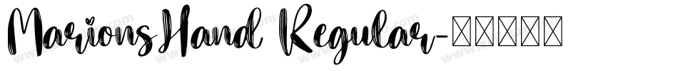 MarionsHand Regular字体转换